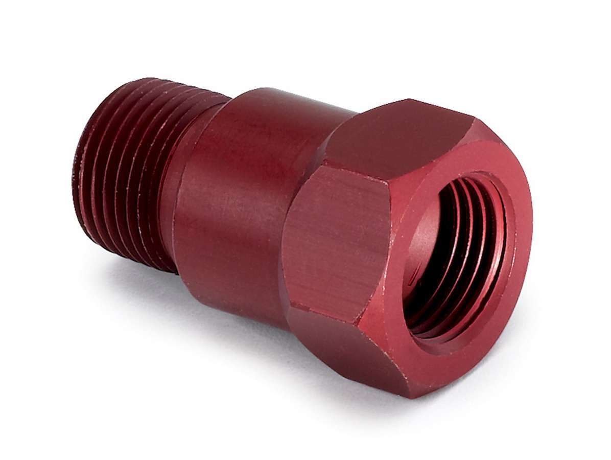 3/8in Npt Aluminum Temp. Adapter Fitting - Red - 2272