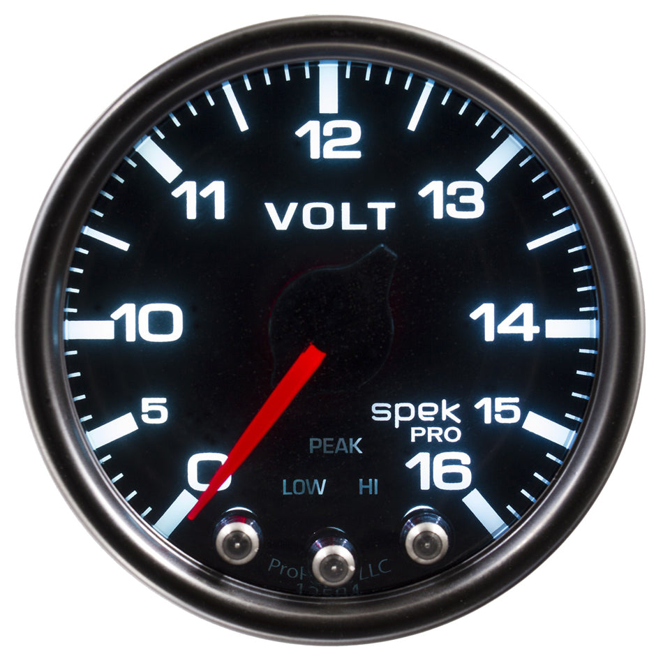 Spek-Pro Voltmeter Gauge 0-16 Volt 2-1/16 - P34452