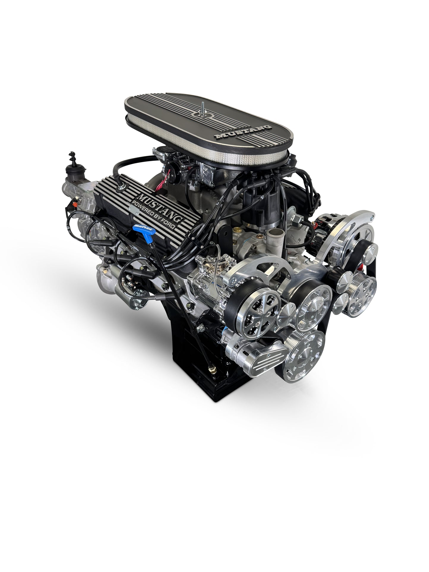 BluePrint Engines Ford Small Block Compatible 347 C.I. Standard Edition - TKX Manual Transmission - Polished Pulley Kit - Carbureted