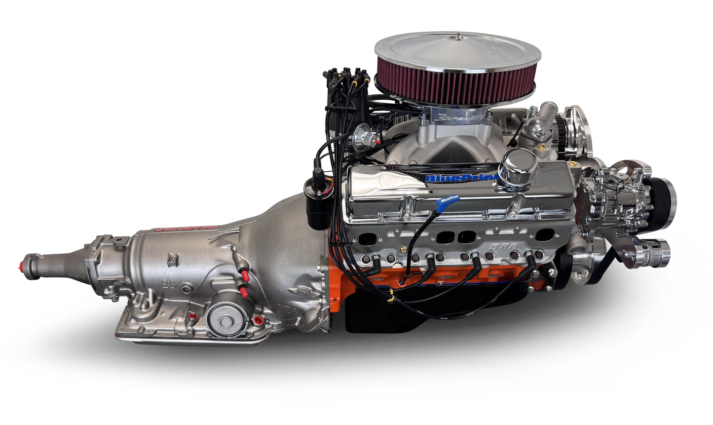 BluePrint Engines GM Small Block Compatible 427 C.I. Standard Edition - 700R4 Automatic Transmission - Polished Pulley Kit - Fuel Injected