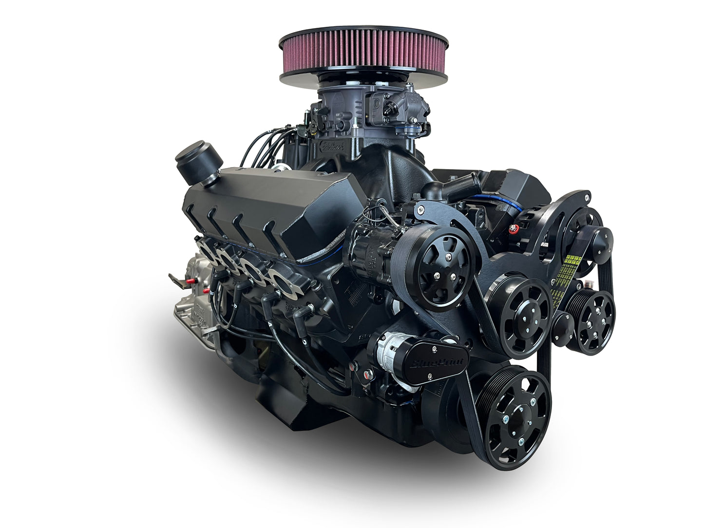 BluePrint Engines GM Big Block Compatible 632 C.I. Blackout Edition - 4L80E Automatic Transmission - Black Pulley Kit - Fuel Injected