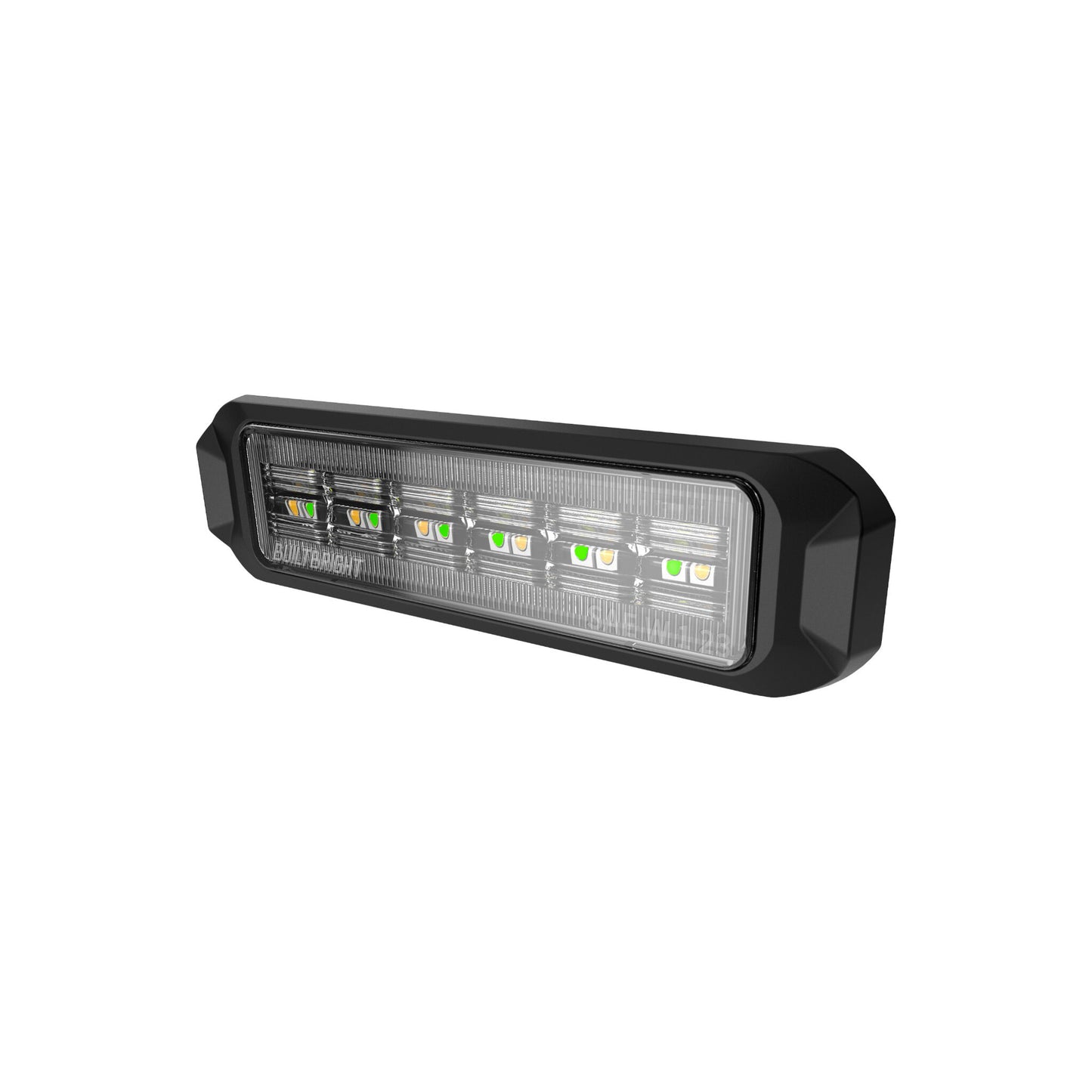 BUILTBRIGHT BB6110D Work Bar Strobe 4 Slim - 4" Low-Profile LED Strobe Light Amber/Green (1 EA)