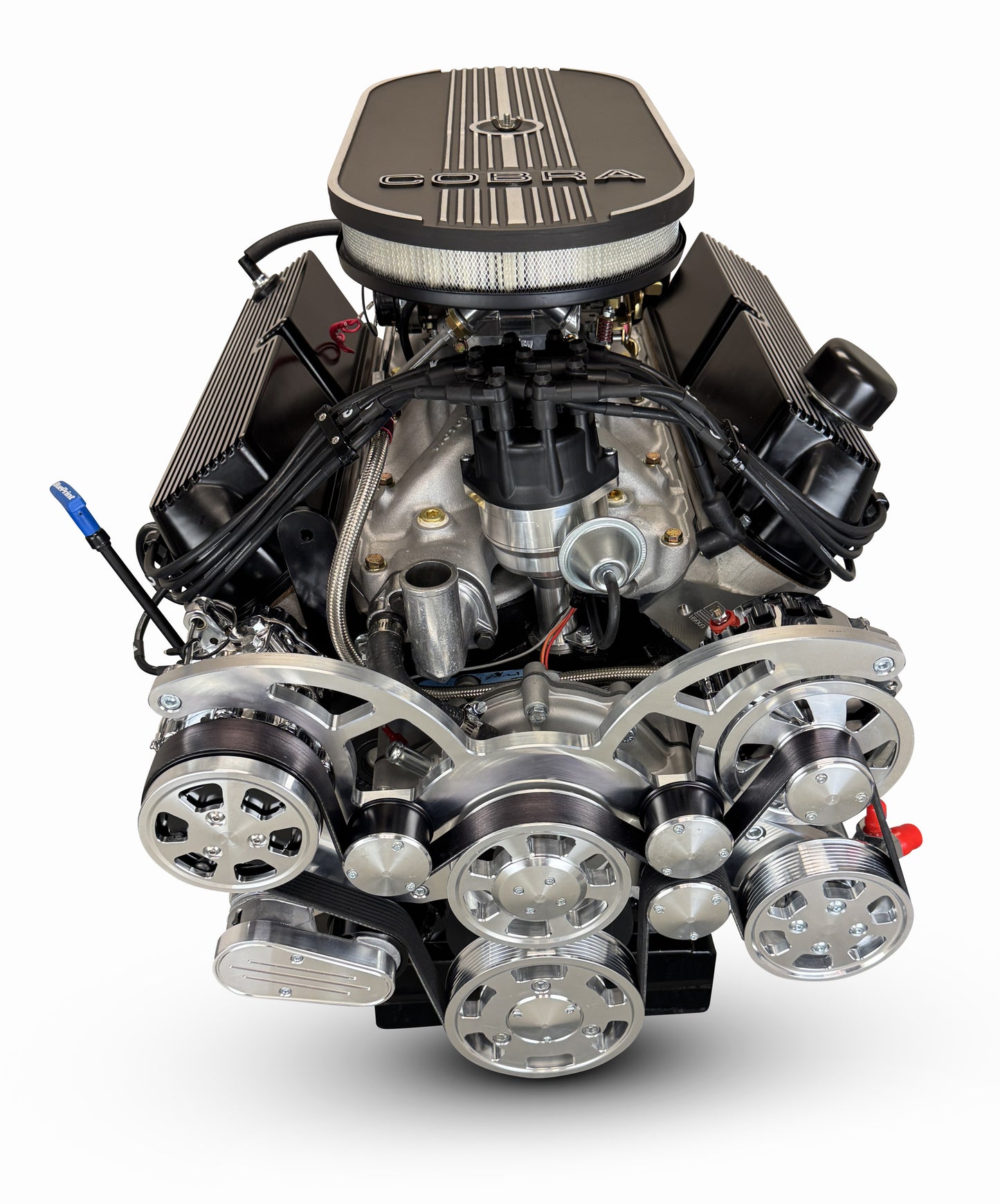 BluePrint Engines Ford Small Block Compatible 427 C.I. Cobra Edition - TKX Manual Transmission - Polished Pulley Kit - Carbureted
