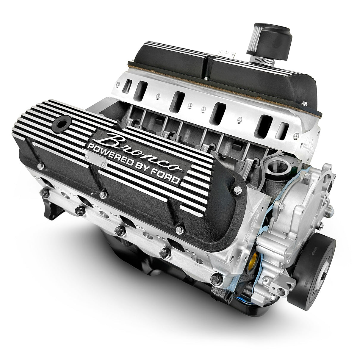 BluePrint Engines Ford Small Block Compatible 302 C.I. Long Block - Front Sump Oil Pan - Bronco Edition