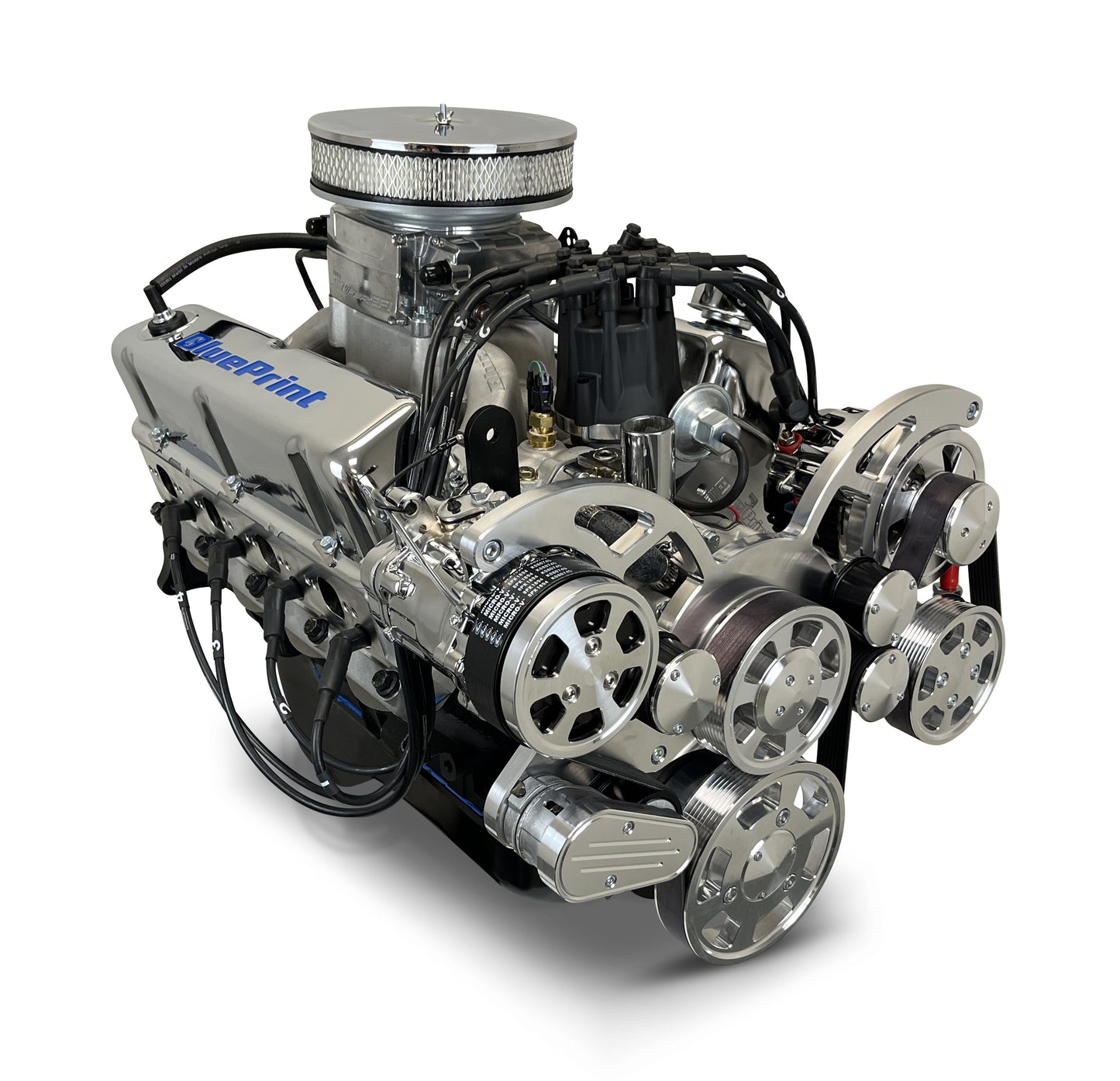 BluePrint Engines Ford Small Block Compatible 302 C.I. Deluxe Dressed - Rear Sump Oil Pan - Cruiser - Polished Pulley Kit - Fuel Injected