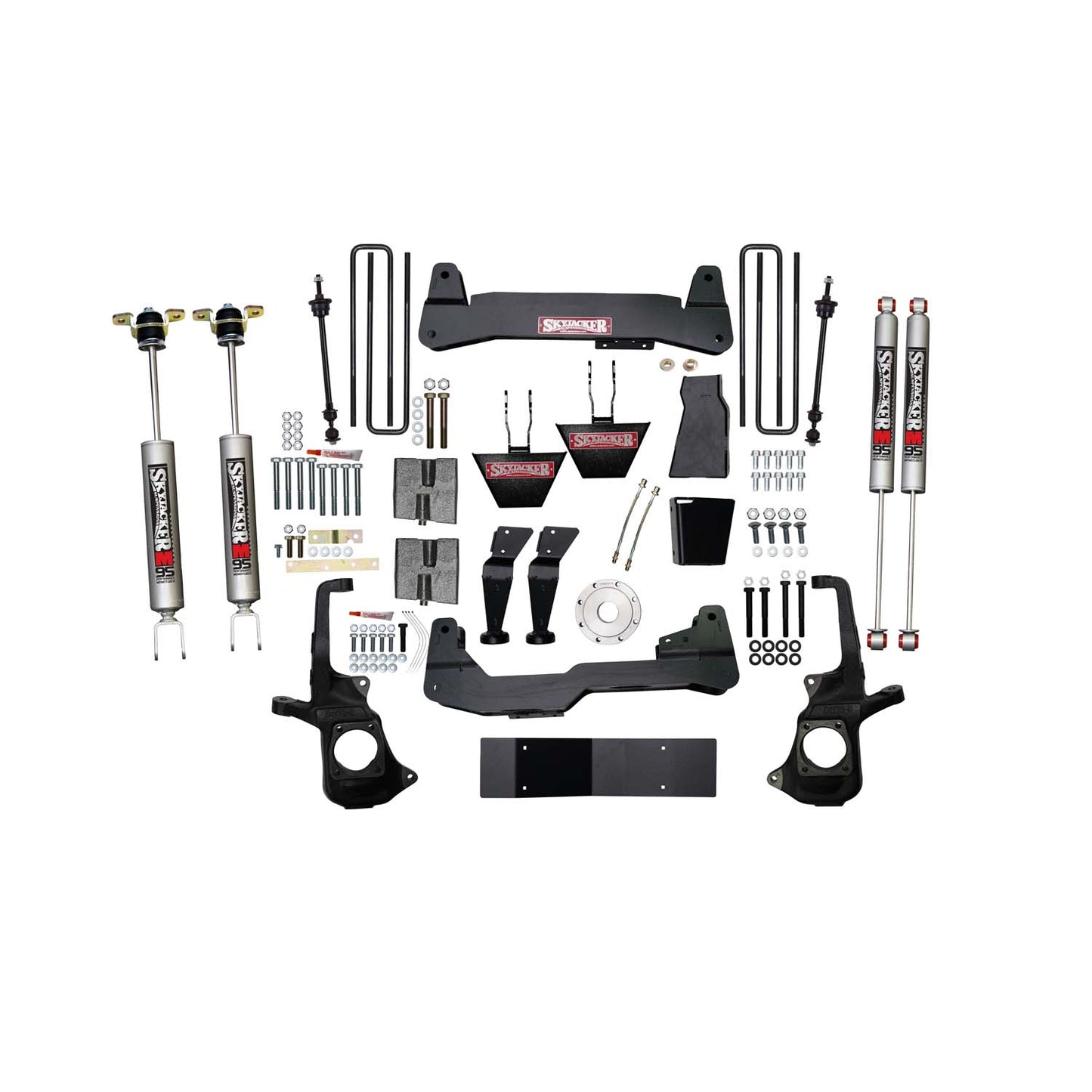 6 In. Suspension Lift Kit With Torsion Bar Drop Brackets And Monotube Shocks.
