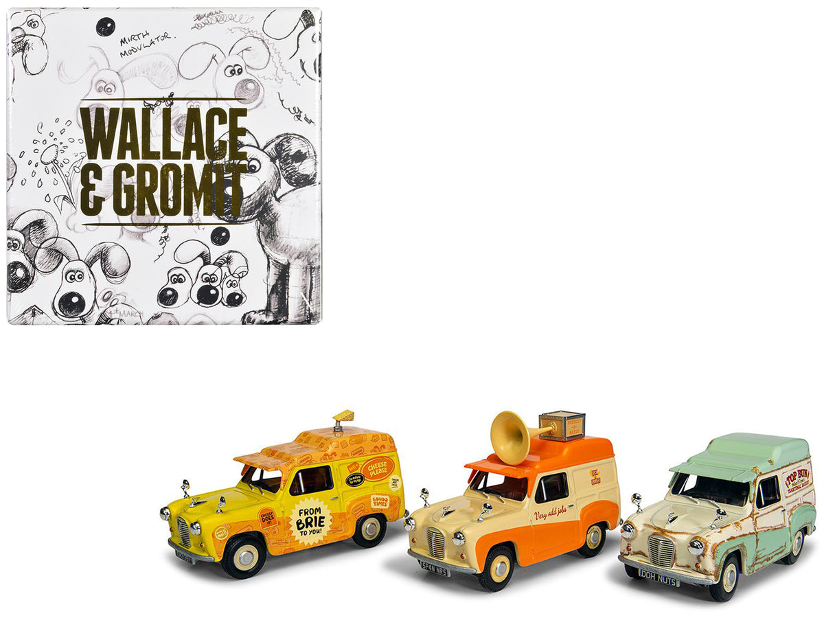 "Wallace & Gromit" Austin A35 Van Collection Set of 3 Pieces Diecast Model Cars by Corgi free shipping USA