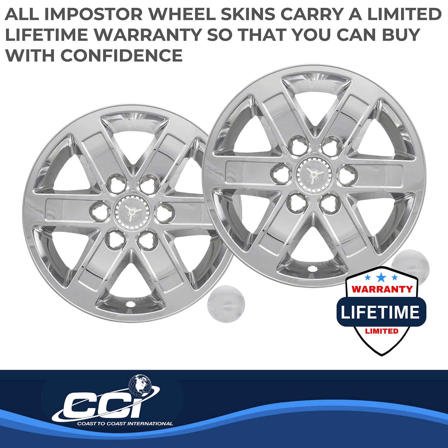 Coast To Coast Wheel Cover 17 Inch 6 Spoke Chrome Set Of 4