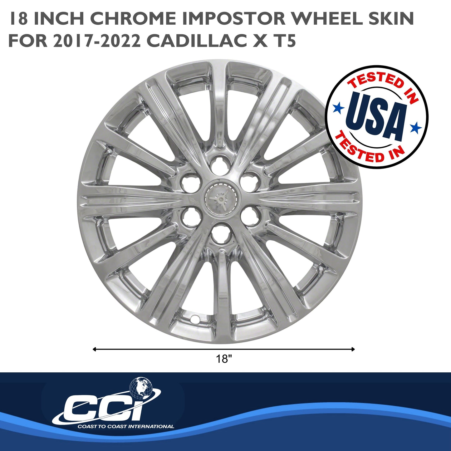 Coast To Coast Wheel Cover 18 Inch 12 Spoke Chrome Set Of 4