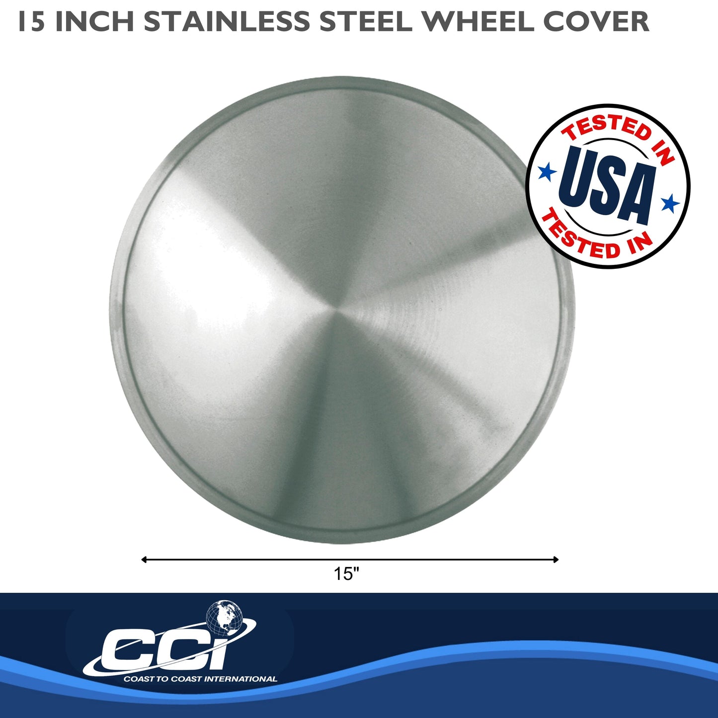 Coast To Coast Wheel Cover 15 Inch Stainless Steel Set Of 4