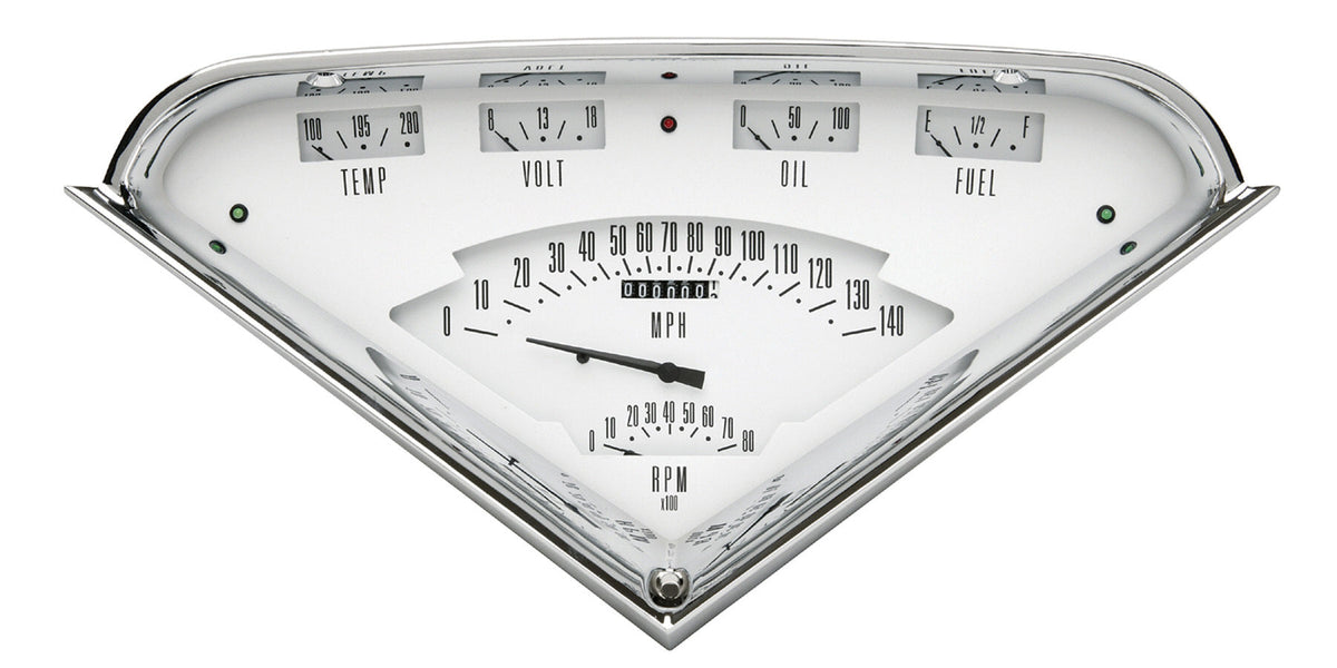 Tach Force 6 Gauge Set White - TF01W