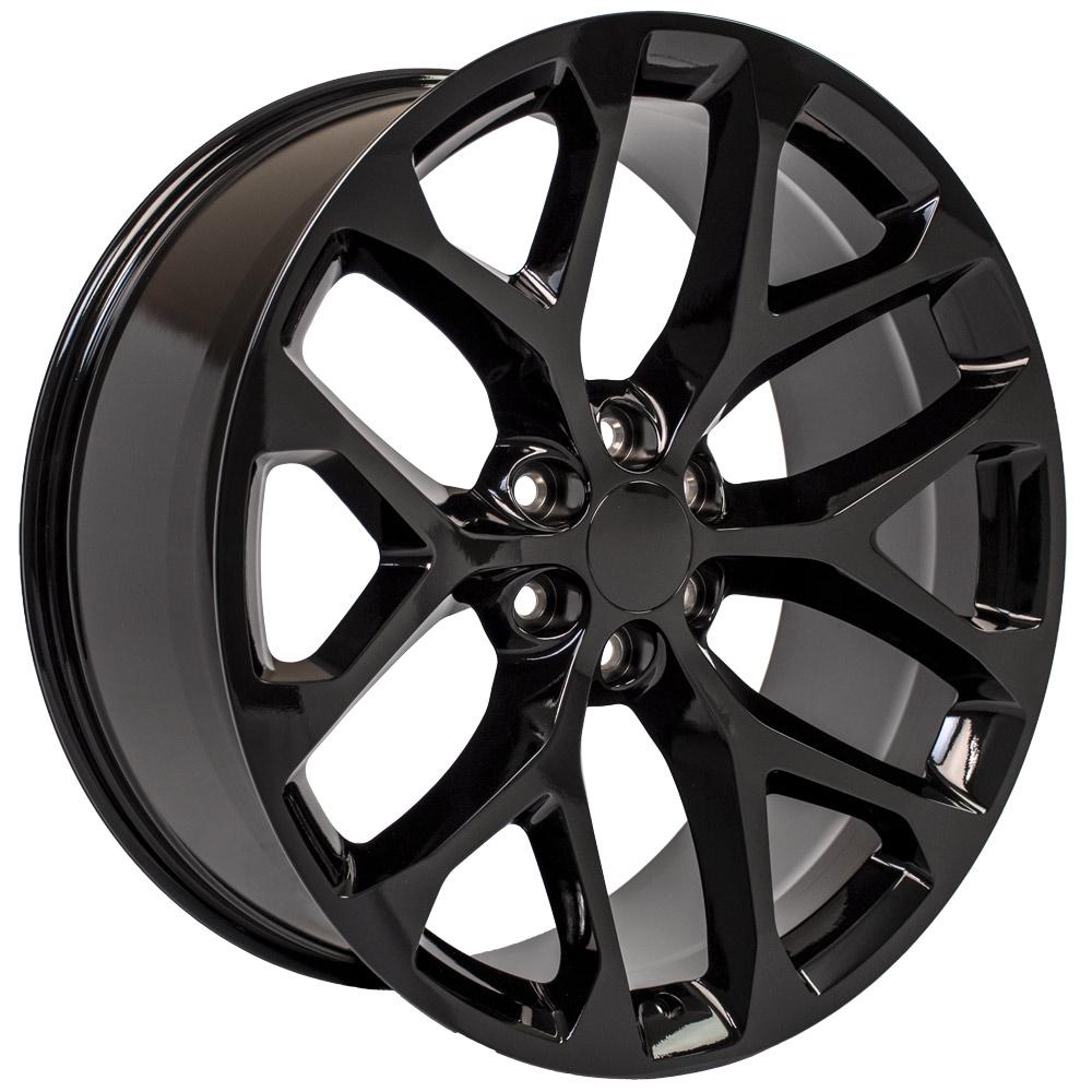 24" Replica Wheel fits Chevy Silverado - CV98B Black 24x10