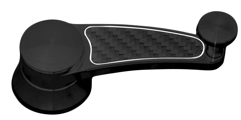 Quarter Window Crank; Pre-1948 Ford; Carbon Fiber; Black Onyx