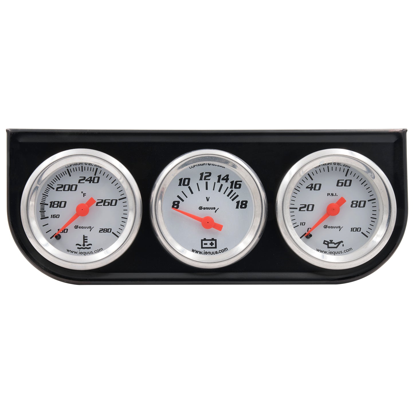 1-1/2 In. White Volt Triple Gauge Kit