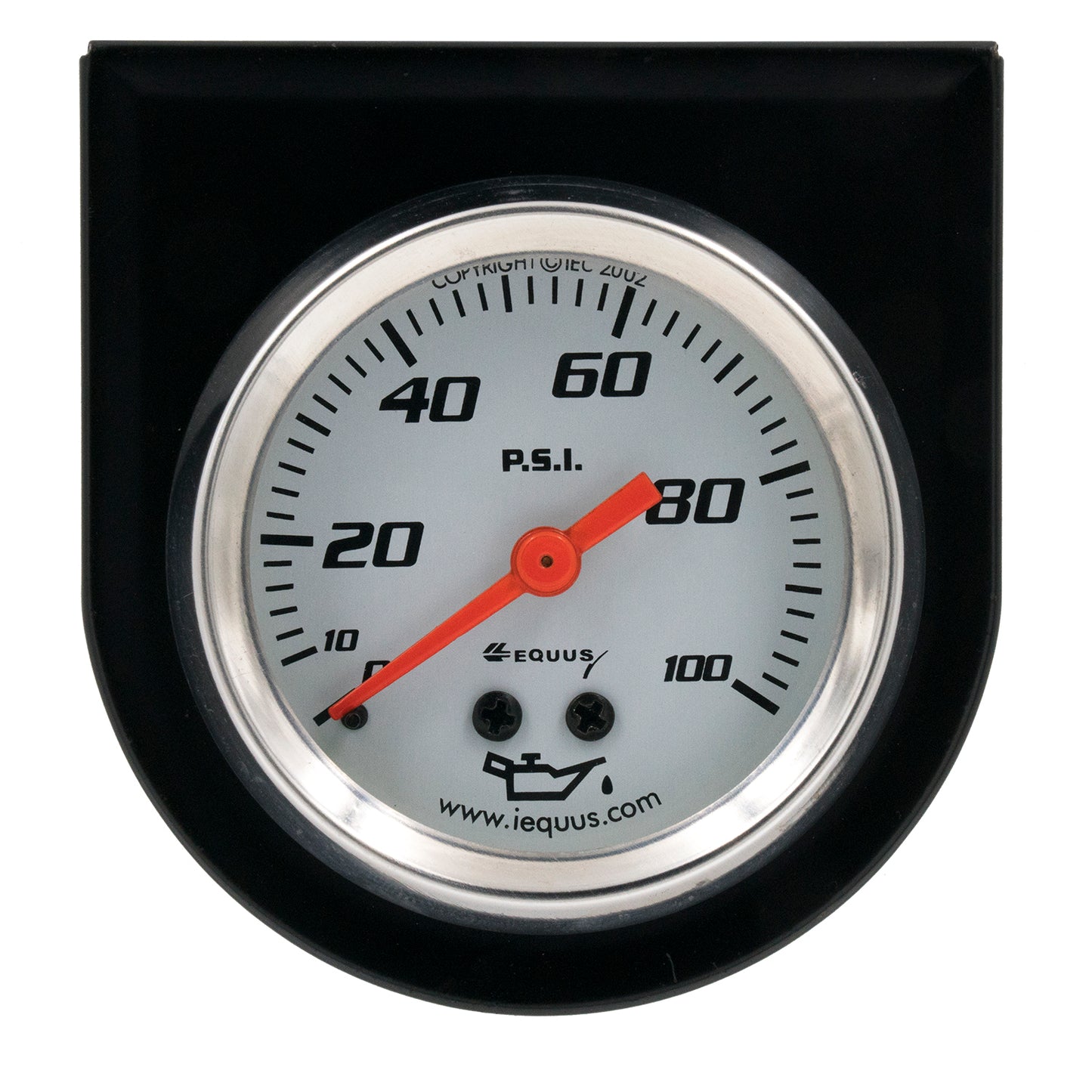 2 In White Oil Pressure Gauge Kit