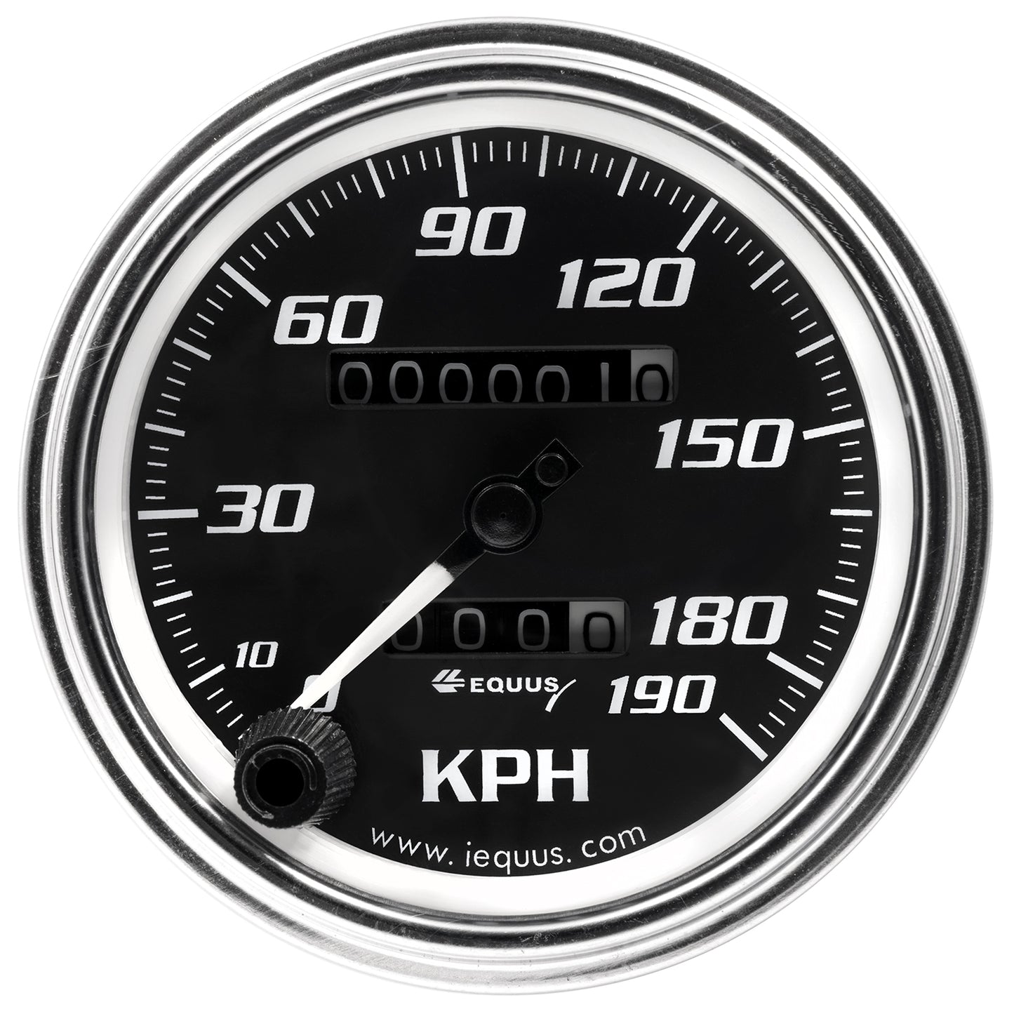 3-3/8 In. Chrome Mechanical KPH Speedometer