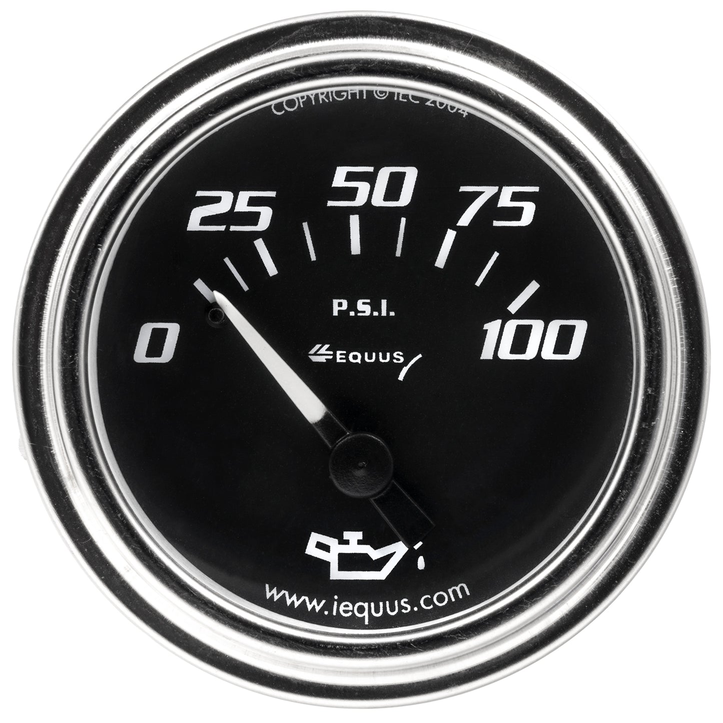 2 In. Chrome Mechanical Oil Pressure Gauge