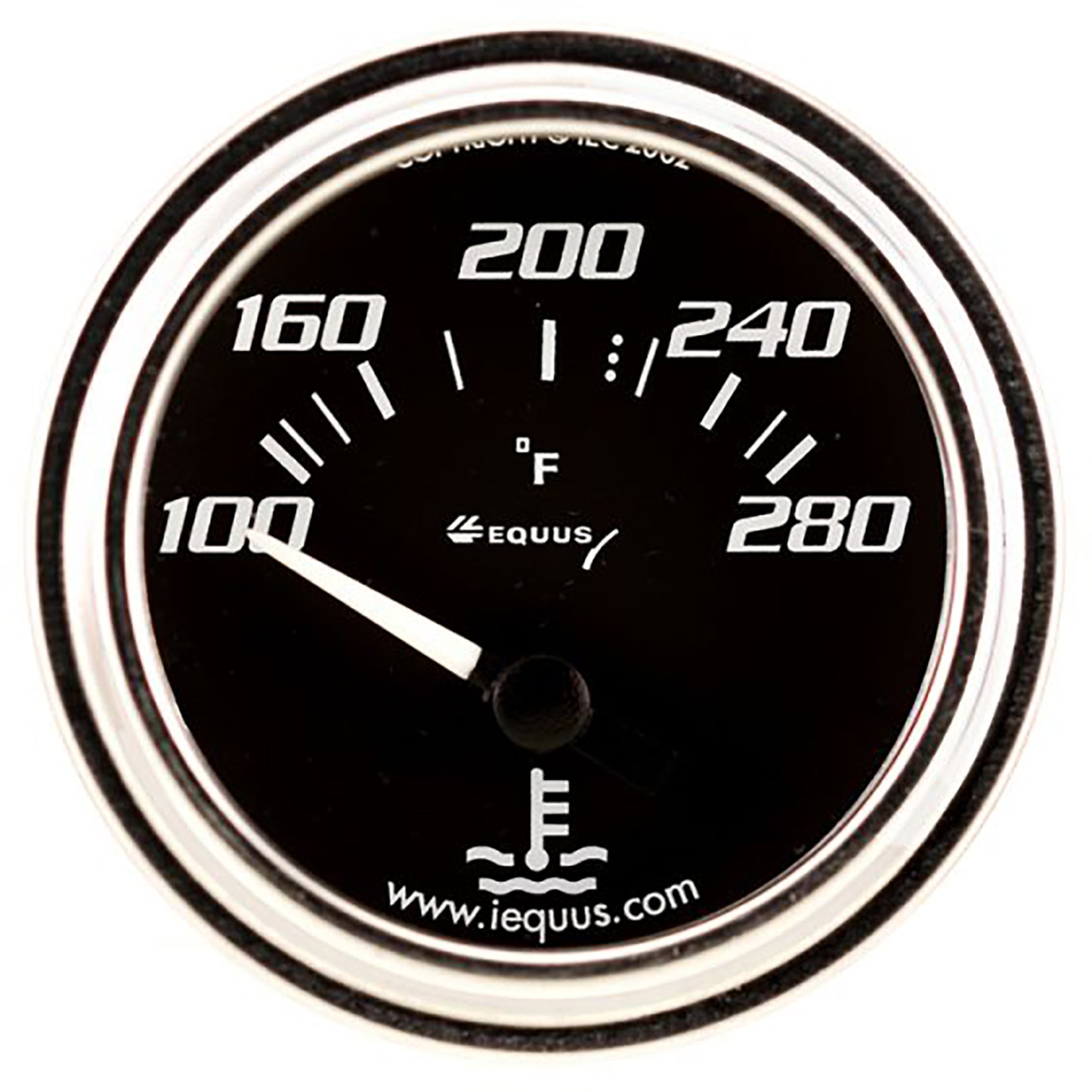 2 In. Chrome Electric Water Temperature Gauge