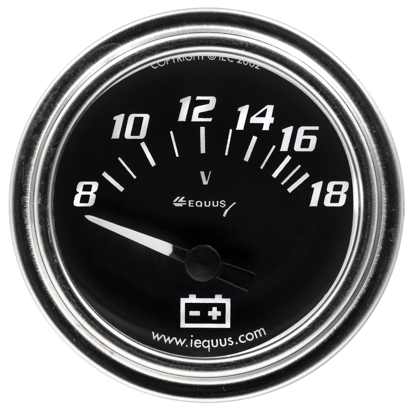 2 In. Chrome Voltmeter