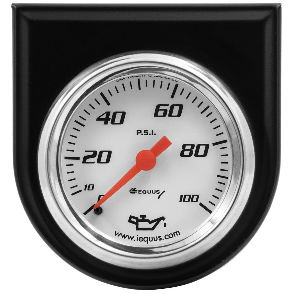 2.0 Dia Oil Pressure Gauge w/Black Panel - E5244