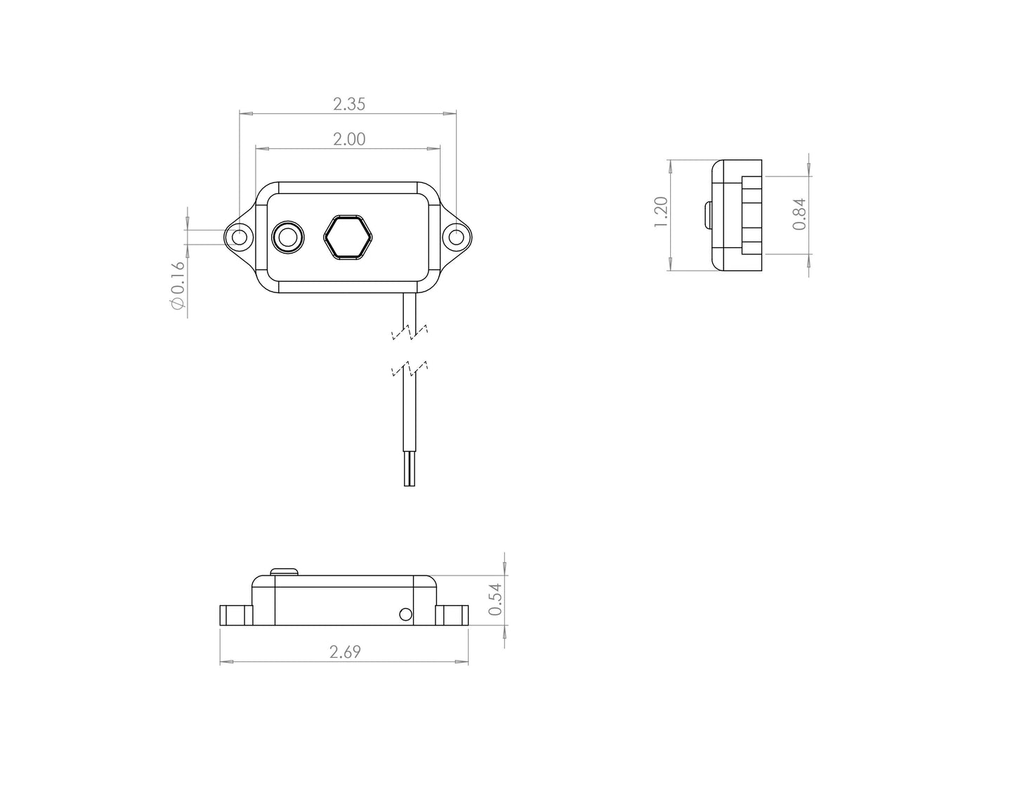 LED Dome Light With Switch (Clear)