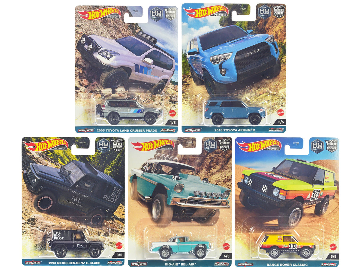 "HW Off Road" 5 piece Set "Car Culture" Series Diecast Model Cars by Hot Wheels free shipping USA