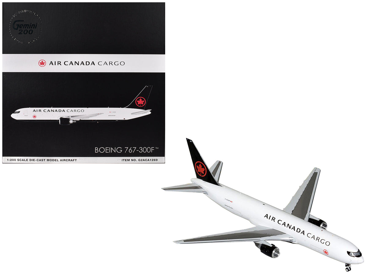 Boeing 767-300F Commercial Aircraft "Air Canada Cargo" (C-GXHM) White with Black Tail "Gemini 200" Series 1/200 Diecast Model Airplane by GeminiJets free shipping USA