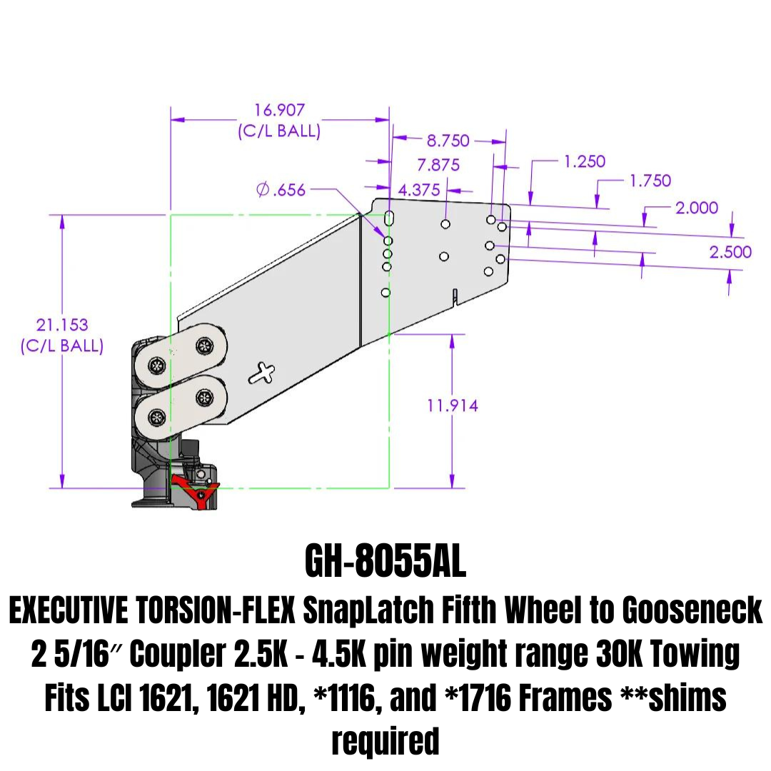 GEN-Y - EXECUTIVE 5th Wheel To Gooseneck - GH-8055AL