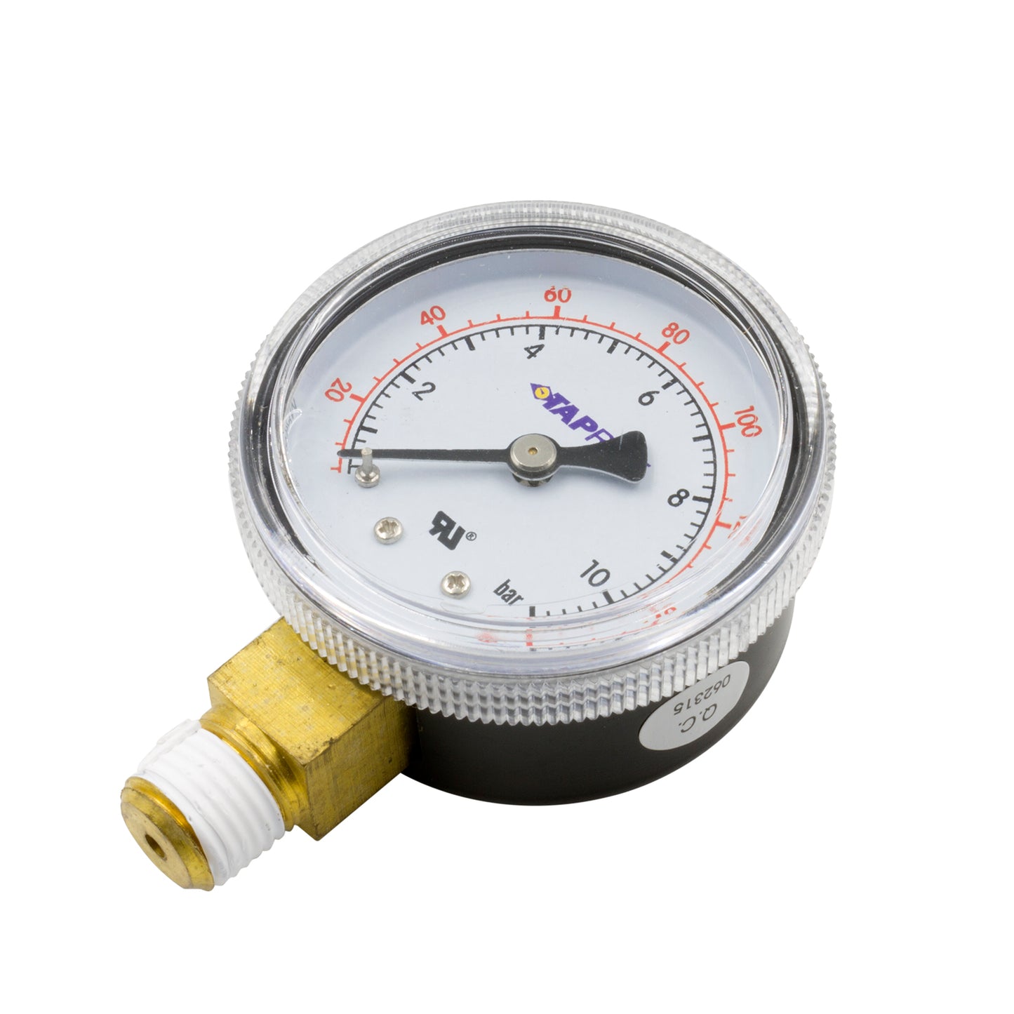 GAUGE LOW PRESSURE FOR CO2 REGULATOR (0 TO 160 PSI)