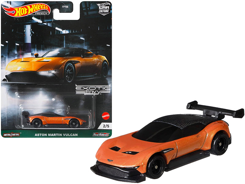 Aston Martin Vulcan Orange Metallic "Exotic Envy" Series Diecast Model Car by Hot Wheels free shipping USA