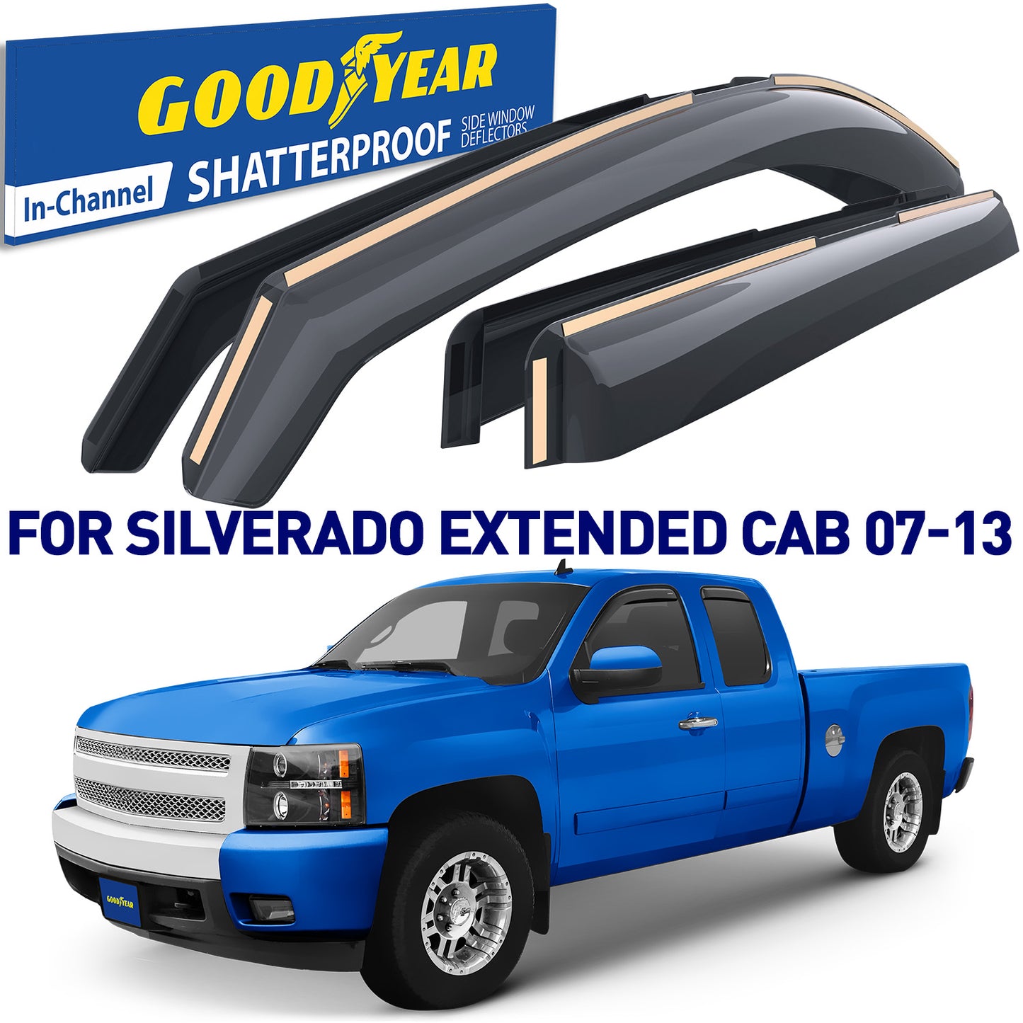 GOODYEAR In-Channel Window Deflectors Shatterproof