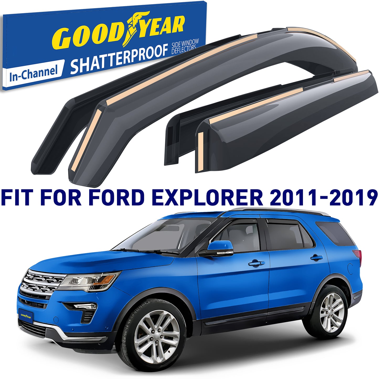 GOODYEAR In-Channel Window Deflectors Shatterproof