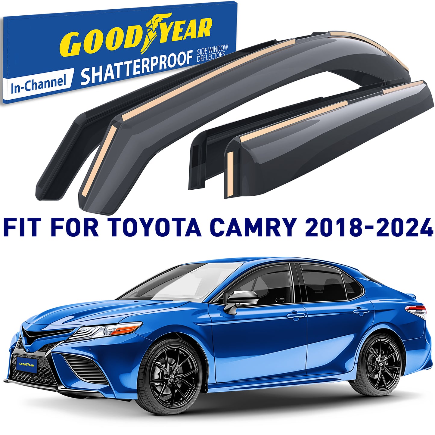 GOODYEAR In-Channel Window Deflectors Shatterproof