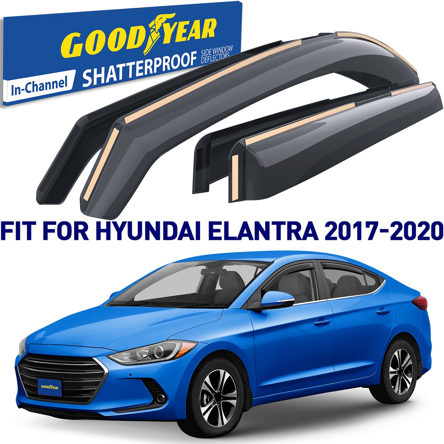 GOODYEAR In-Channel Window Deflectors Shatterproof