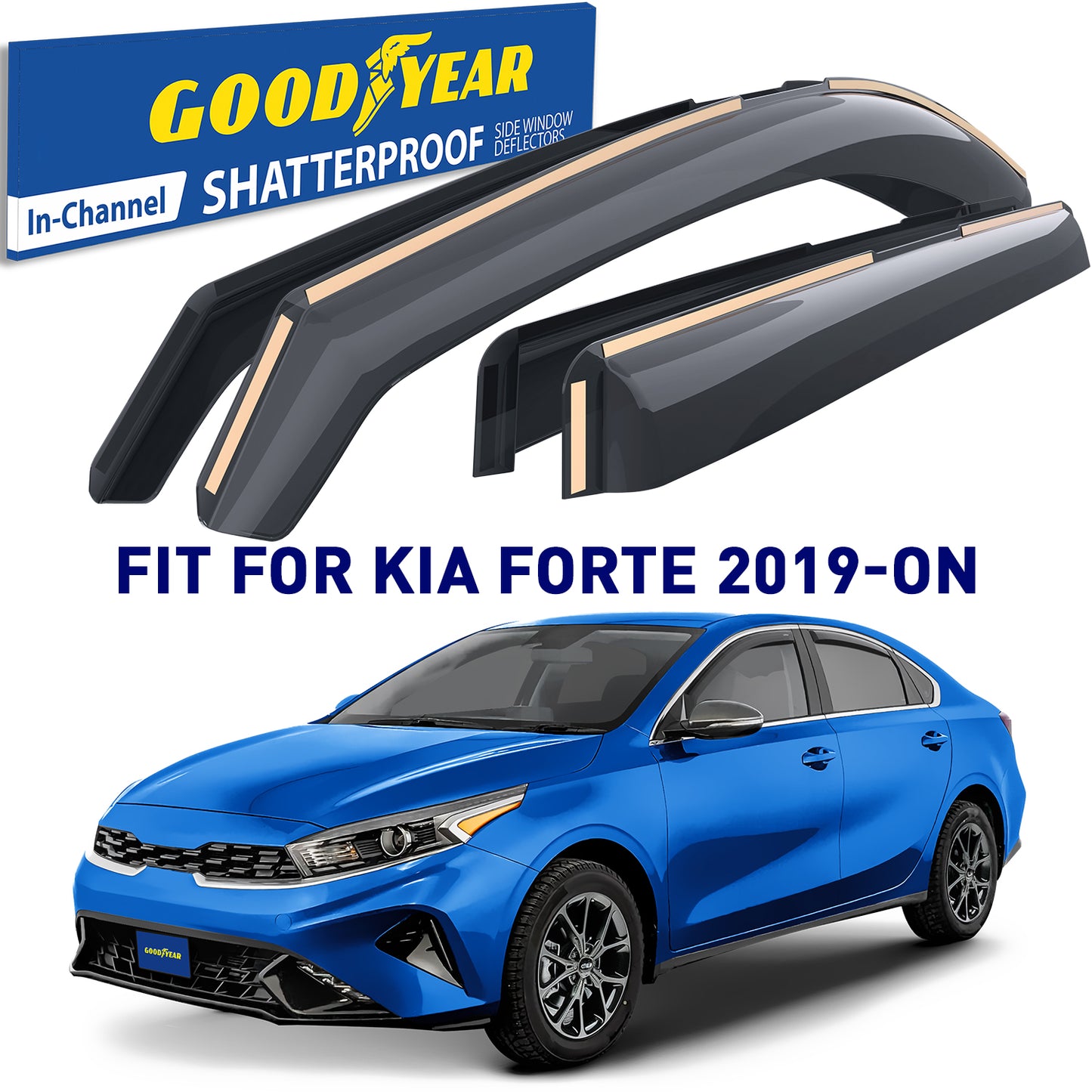 GOODYEAR In-Channel Window Deflectors Shatterproof