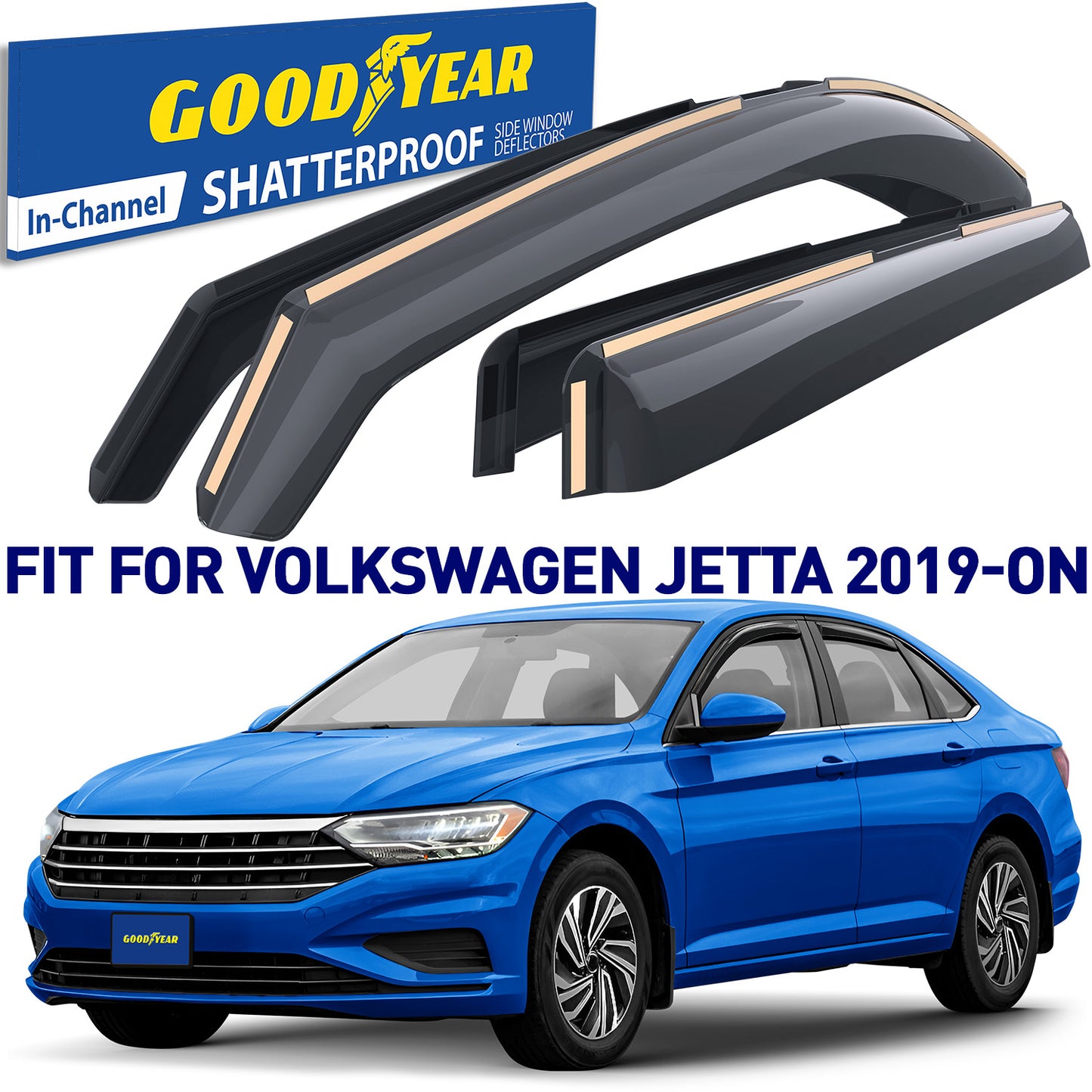 GOODYEAR In-Channel Window Deflectors Shatterproof
