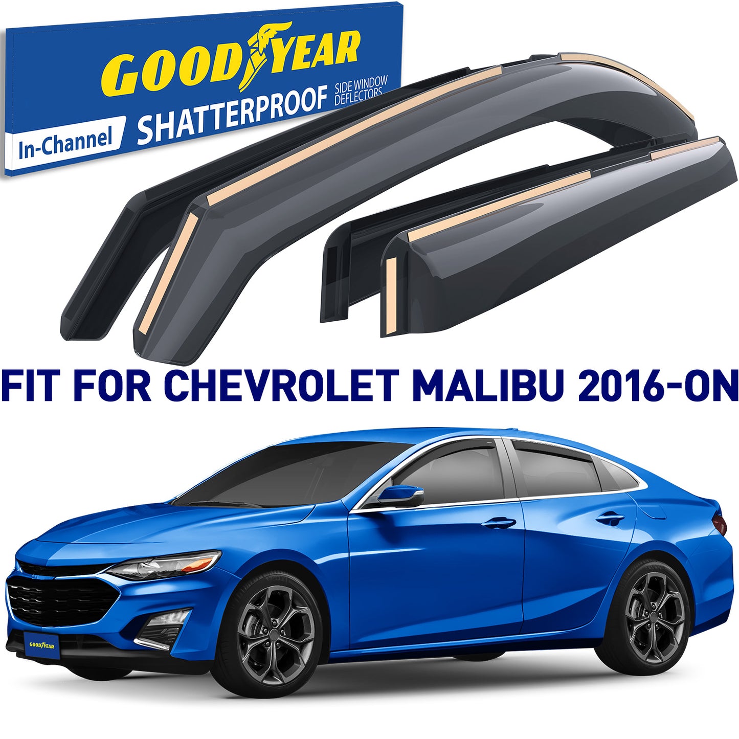 GOODYEAR In-Channel Window Deflectors Shatterproof