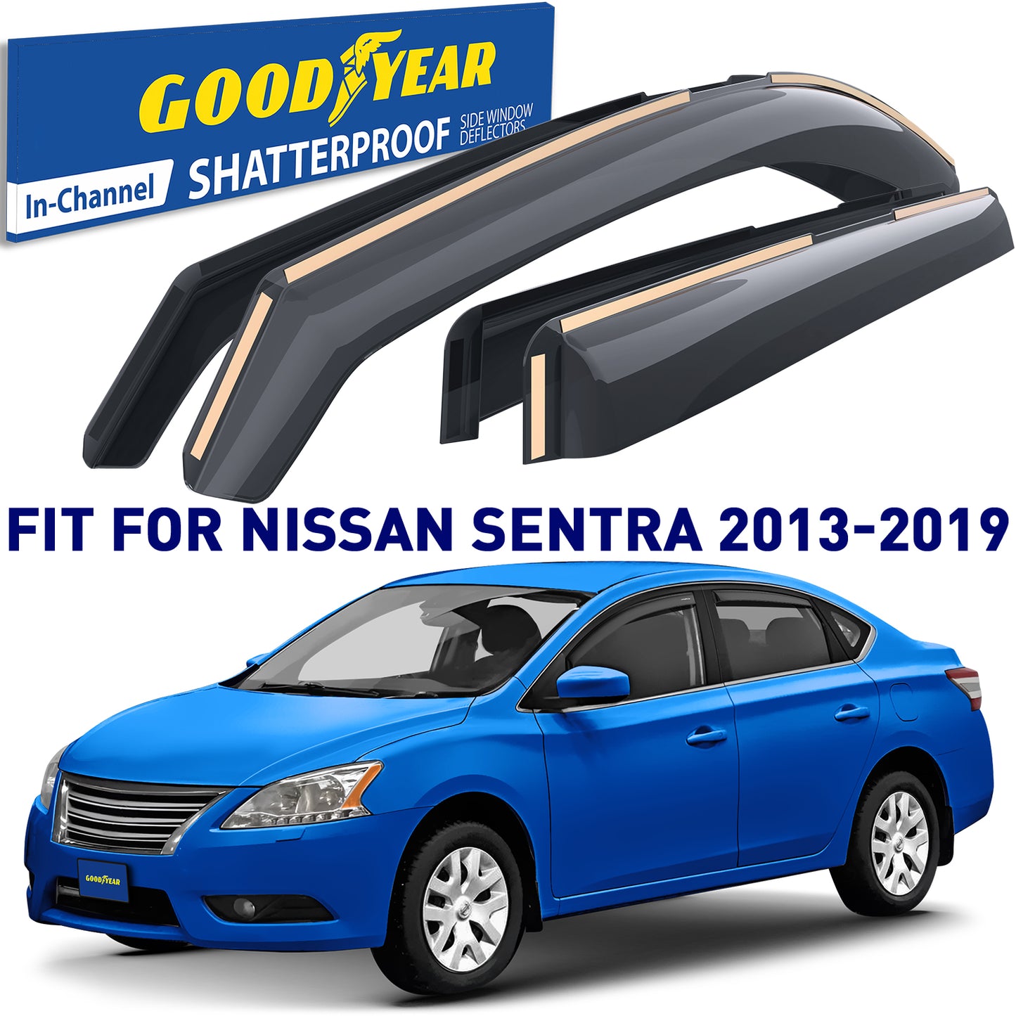 GOODYEAR In-Channel Window Deflectors Shatterproof