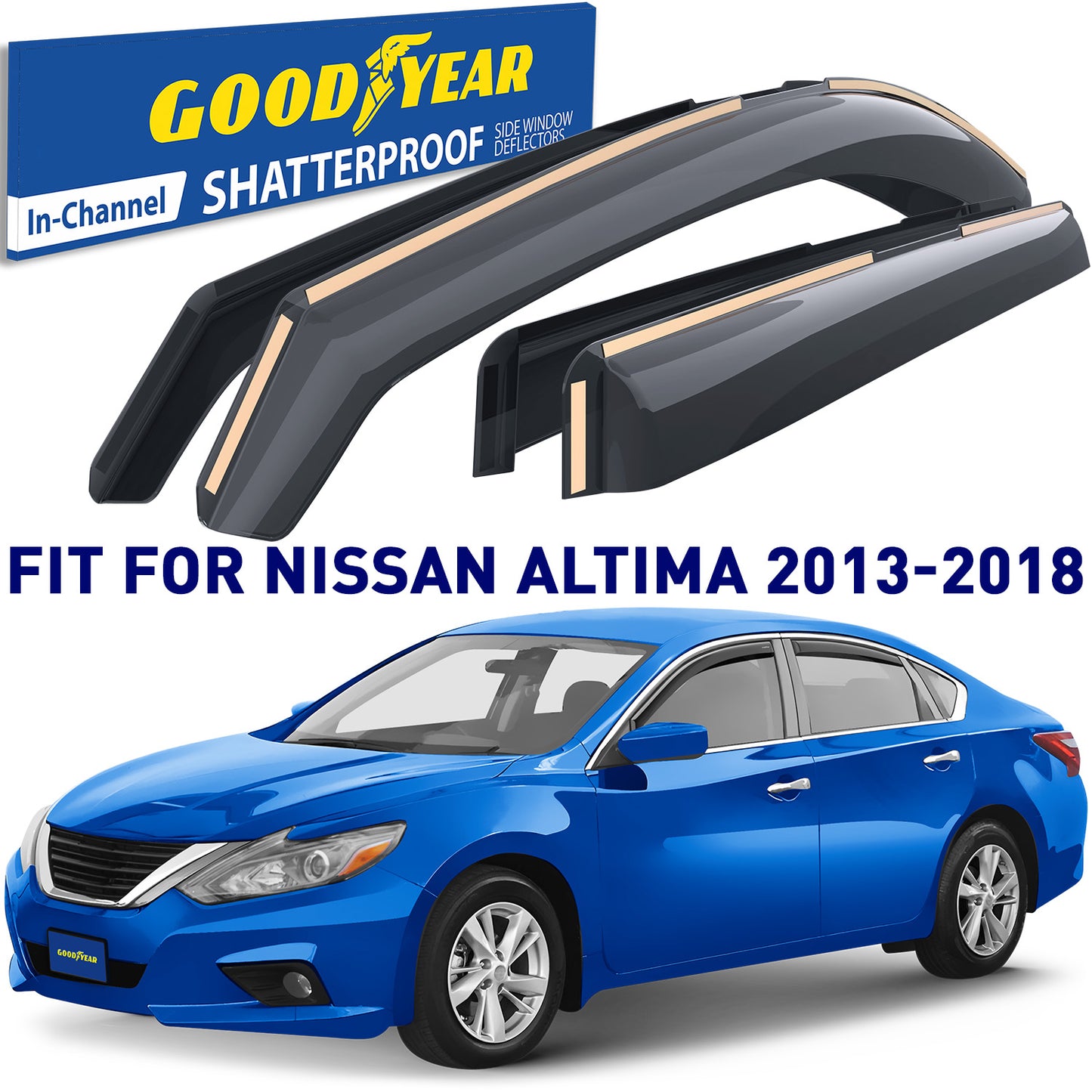 GOODYEAR In-Channel Window Deflectors Shatterproof