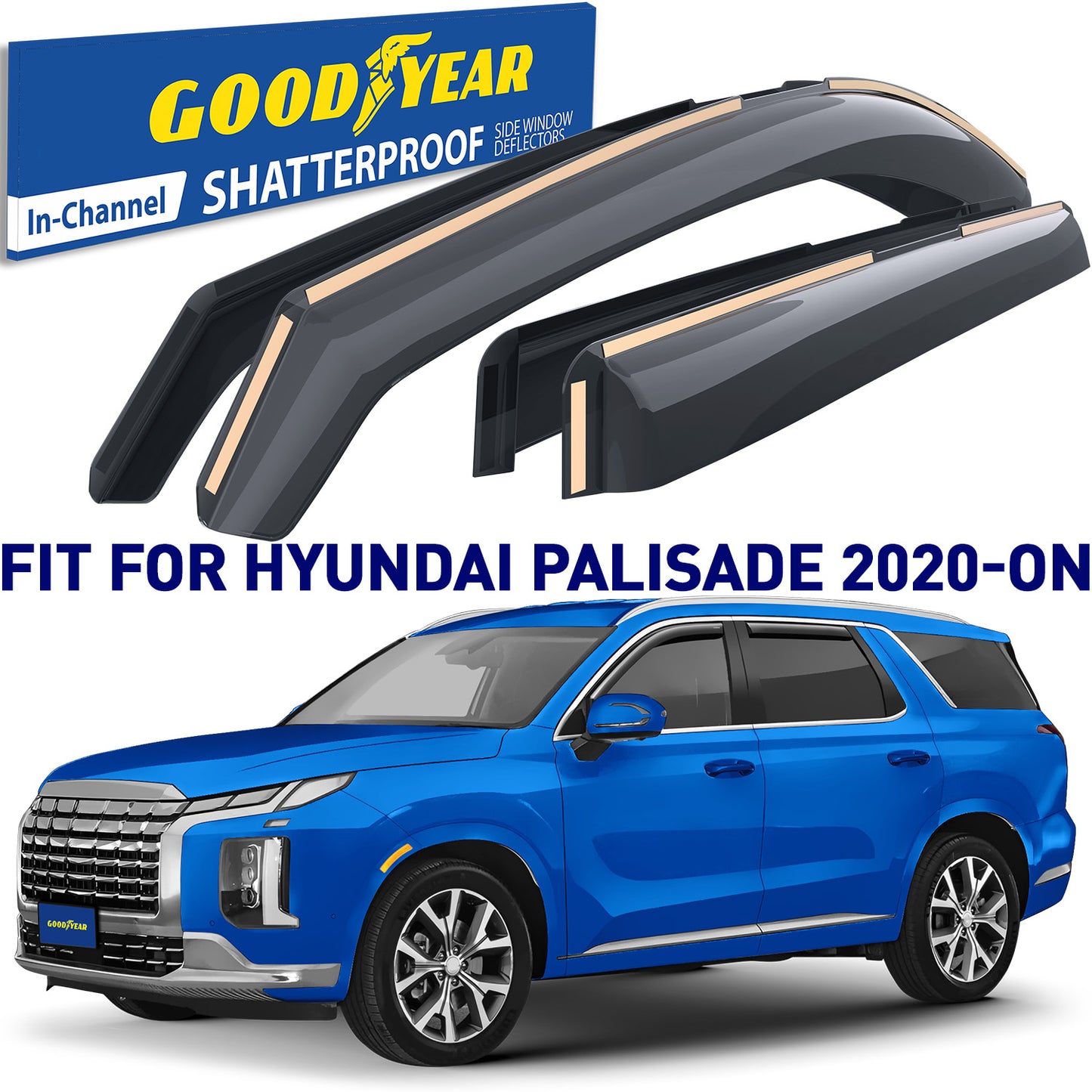 GOODYEAR In-Channel Window Deflectors Shatterproof