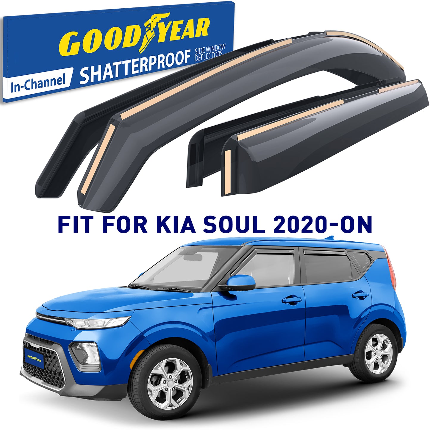 GOODYEAR In-Channel Window Deflectors Shatterproof
