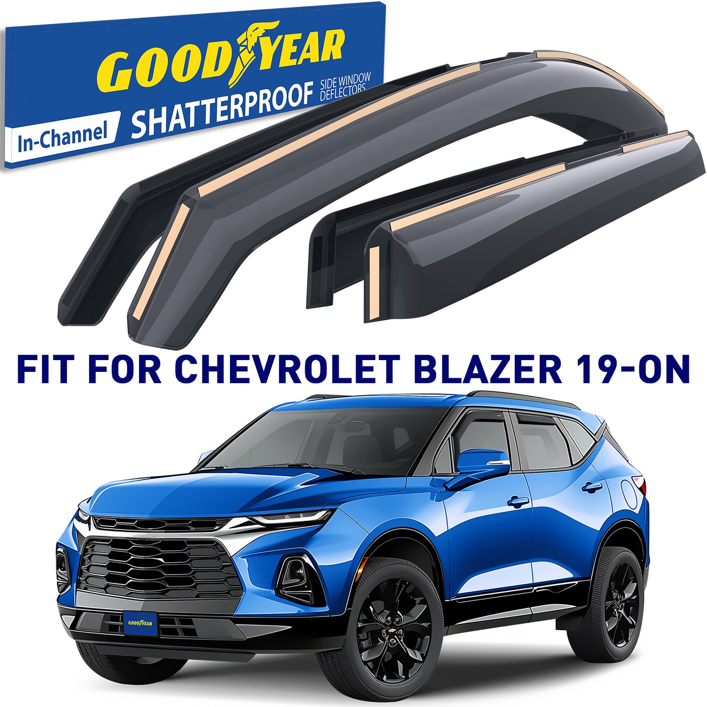 GOODYEAR In-Channel Window Deflectors Shatterproof