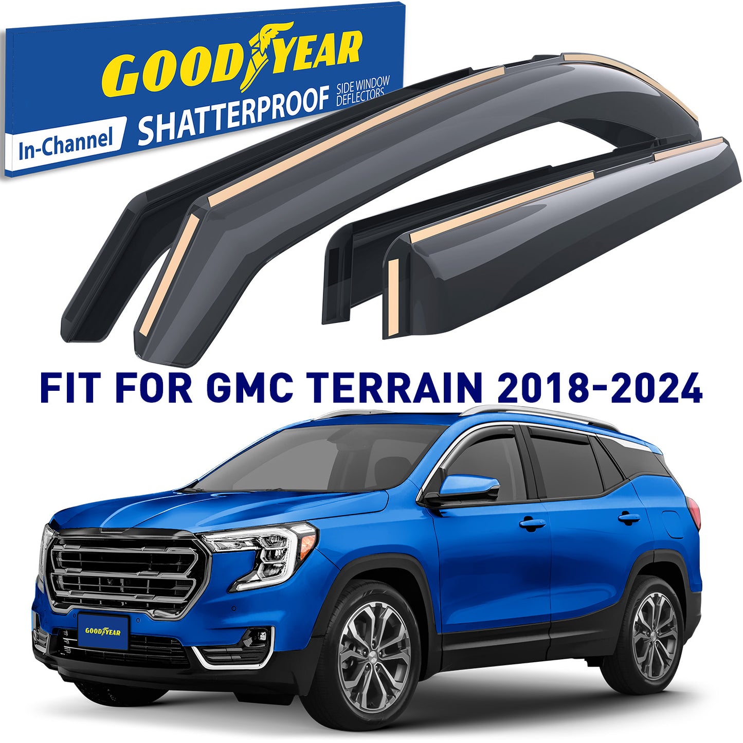 GOODYEAR In-Channel Window Deflectors Shatterproof