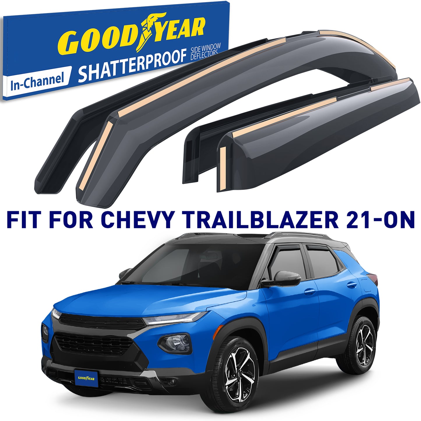 GOODYEAR In-Channel Window Deflectors Shatterproof