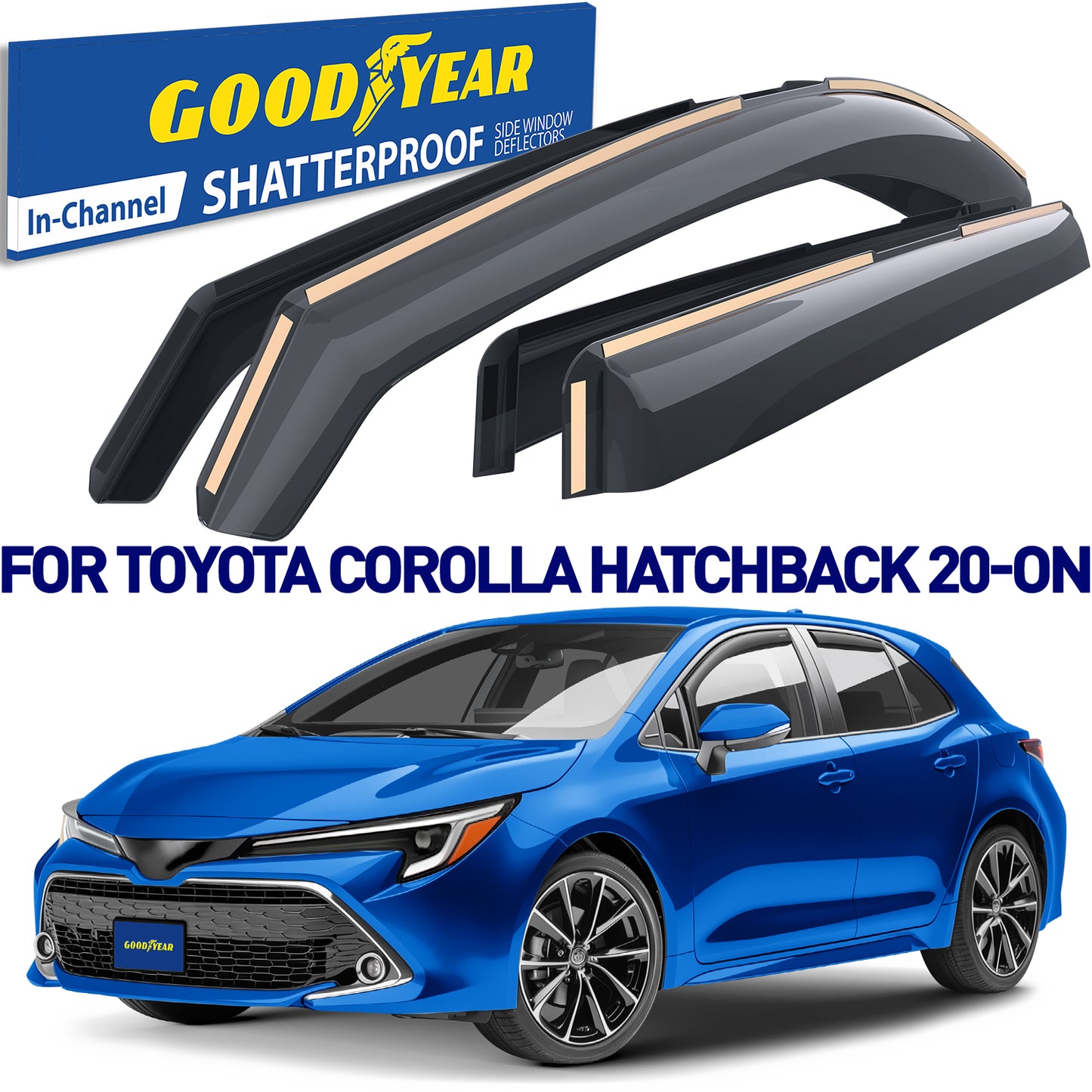 GOODYEAR In-Channel Window Deflectors Shatterproof