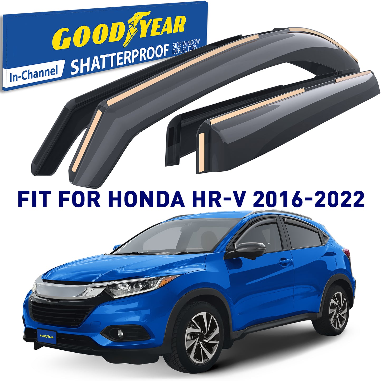 GOODYEAR In-Channel Window Deflectors Shatterproof