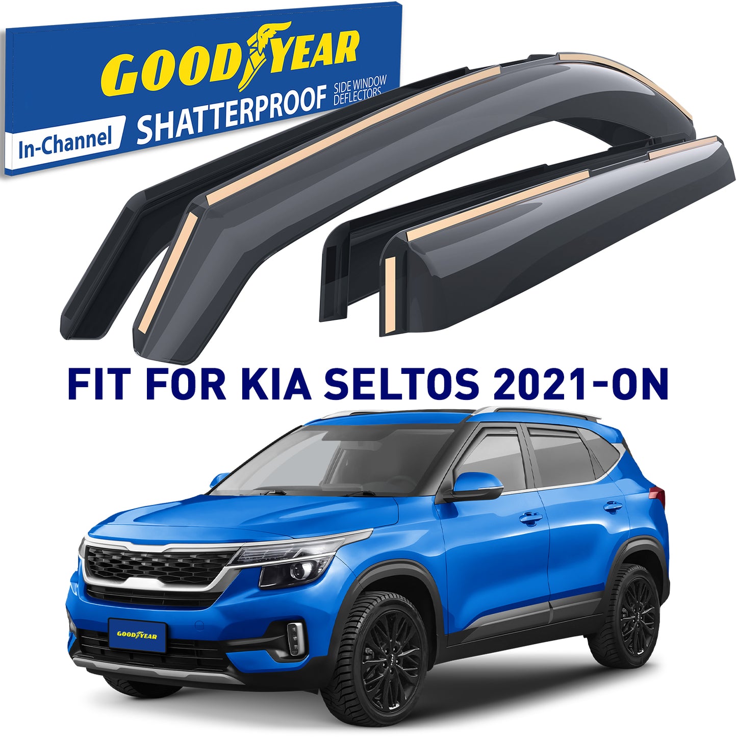 GOODYEAR In-Channel Window Deflectors Shatterproof