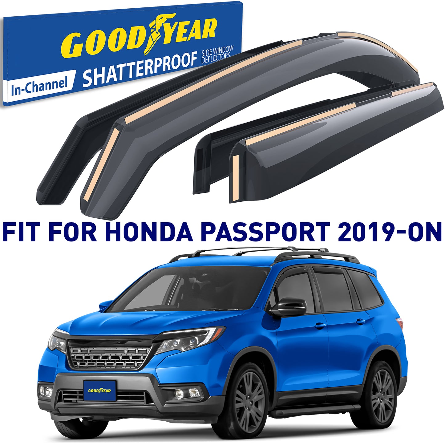 GOODYEAR In-Channel Window Deflectors Shatterproof