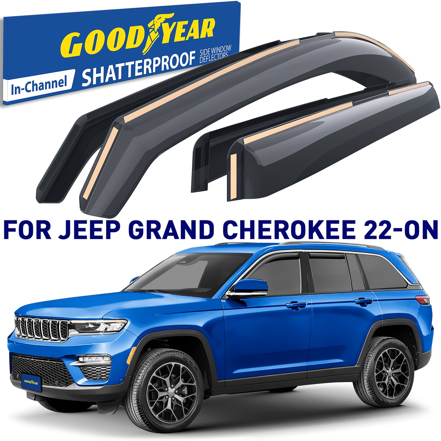 GOODYEAR In-Channel Window Deflectors Shatterproof