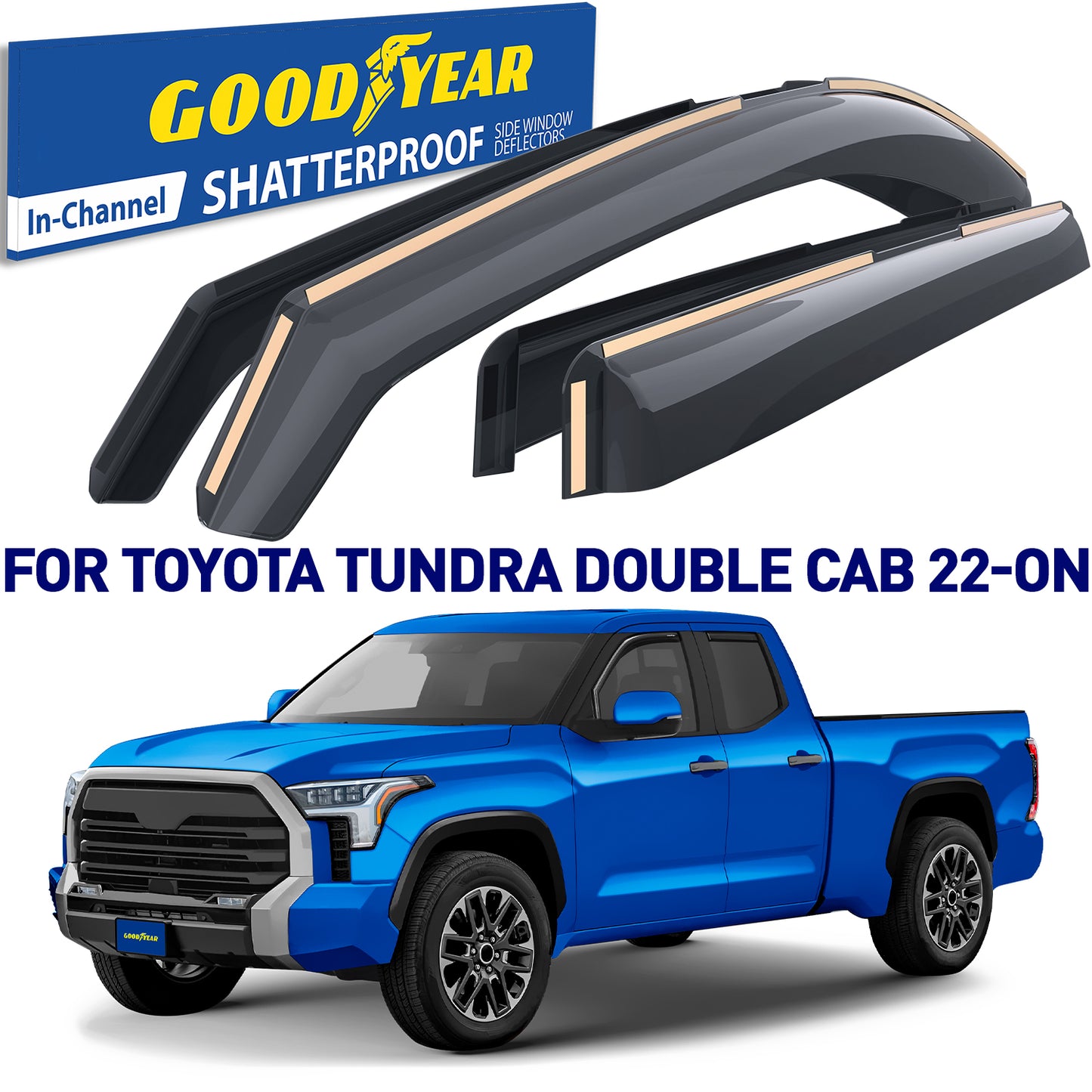 GOODYEAR In-Channel Window Deflectors Shatterproof